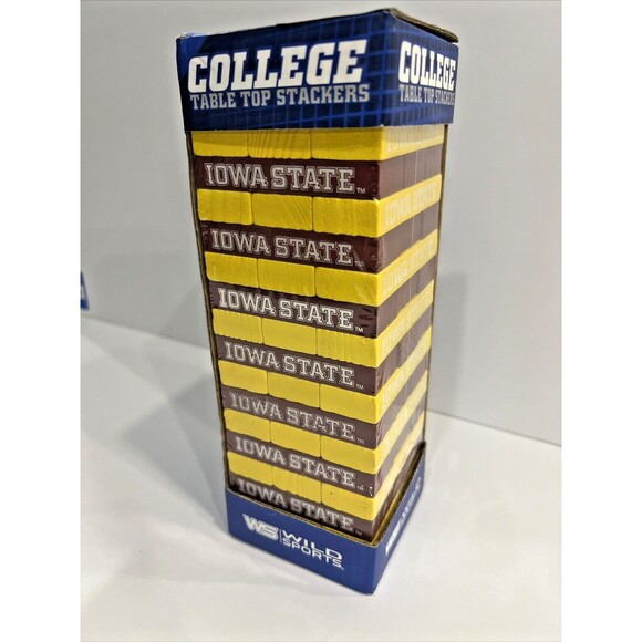 Iowa State College Table Top Stackers, Jenga, Games, Boardgames, Party - Picture 1 of 5